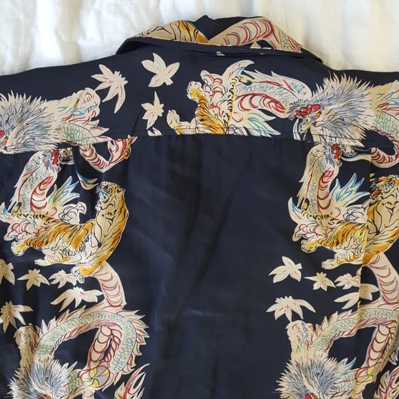 Avanti Original 100% Silk Hawaiian Shirt Medium - Picture 7 of 8